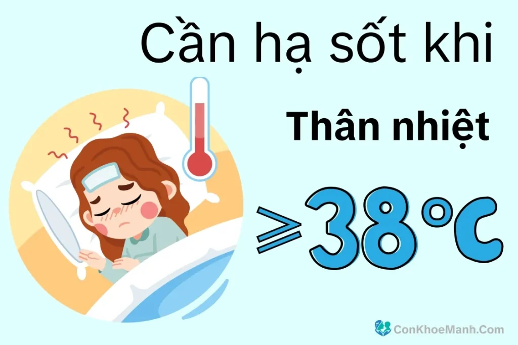 Nhiệt độ cần hạ sốt cho trẻ